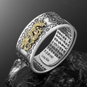 Feng Shui Pixiu Mantra Ring